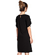 Черна рокля с къдрички Immie-3 снимка