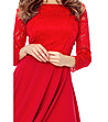 Червена рокля с дантела Caterina-3 снимка