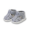 Летни сиви бебешки памучни сандали-0 снимка