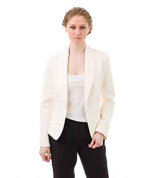 Дамско сако в цвят крем Salina снимка