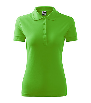 Дамска блуза в зелен нюанс Pique с памук снимка