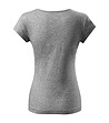 Дамска памучна тениска в тъмносив меланж Ness-1 снимка