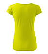 Дамска памучна тениска в цвят лайм Ness-1 снимка