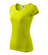 Дамска памучна тениска в цвят лайм Ness-2 снимка