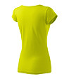 Дамска памучна тениска в цвят лайм Ness-3 снимка