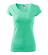 Дамска памучна тениска в цвят мента Ness-0 снимка