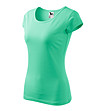Дамска памучна тениска в цвят мента Ness-2 снимка