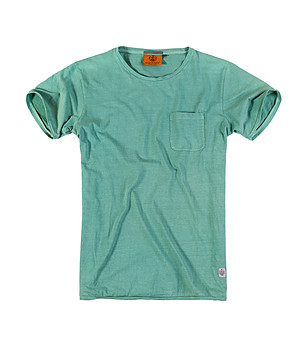 Мъжка памучна тениска Edwin в светлозелено снимка
