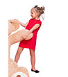Детска червена рокля с къси ръкави Enrica-1 снимка