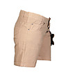 Бежови памучни дамски къси панталони Amanda -4 снимка