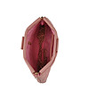Розова дамска чанта с ромбоидни шевове Lilia-3 снимка