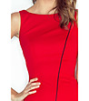 Червена рокля без ръкави Eileen-4 снимка