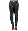 Дамски панталон в черно имитация на кожа Adelaide-0 снимка