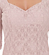 Дантелена дамска блуза в розов нюанс Adel-3 снимка