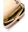 Кожена дамска чанта Tiffani в цвят пудра-3 снимка