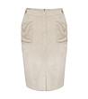 Комплект от блуза и пола в бежов цвят-2 снимка
