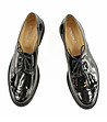 Черни дамски лачени обувки от естествена кожа Delmira-1 снимка