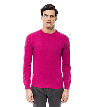 Мъжки пуловер в цвят циклама Bolero с естествени влакна  снимка