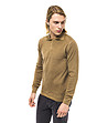 Мъжки пуловер от вълна мерино в цвят горчица с яка Erik-2 снимка