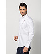 Бяла мъжка памучна риза Bartek-2 снимка
