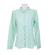 Зелена дамска памучна риза на точки-0 снимка