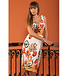 Елегантана рокля с флорална декорация-0 снимка