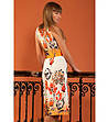 Елегантана рокля с флорална декорация-1 снимка