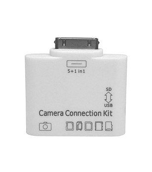 Бял четец за мемори карти с USB изход снимка