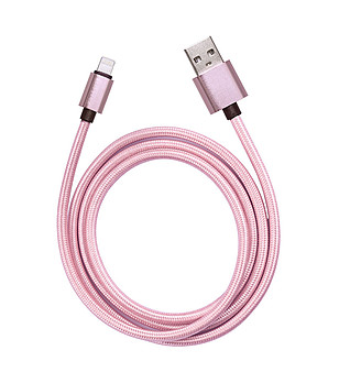 Розов USB кабел с висока устойчивост iPhone 5/6 снимка