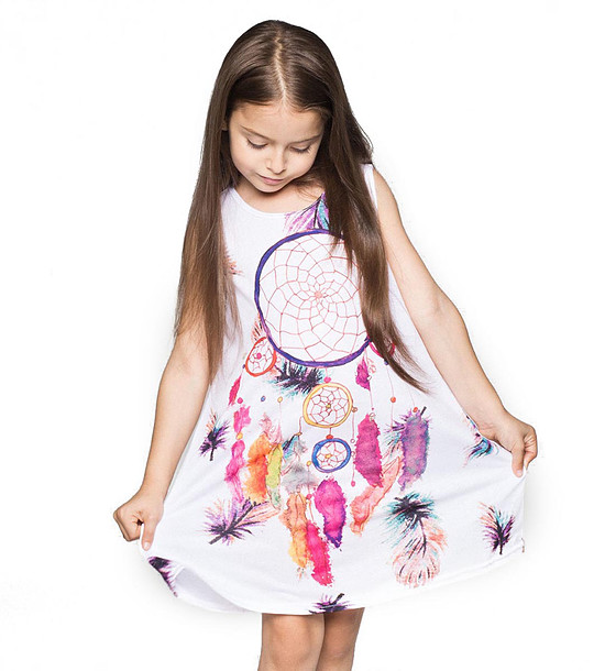 Детска рокля с принт Dreamcatcher снимка
