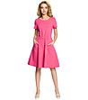 Памучна рокля в нюанс на цвят циклама от фино плетиво Carlina-2 снимка