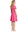 Памучна рокля в нюанс на цвят циклама от фино плетиво Carlina-3 снимка
