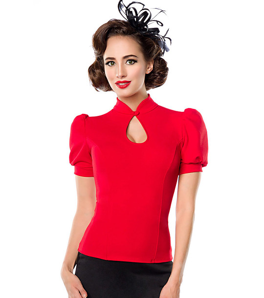 Червена дамска блуза Simina снимка