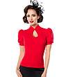 Червена дамска блуза Simina-0 снимка