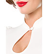 Бяла дамска блуза с буфан ръкави Simina-2 снимка