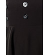 Клоширана пола в черно с висока талия Sally-4 снимка