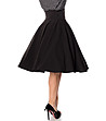 Черна клоширана пола с декоративни копчета Mena-2 снимка