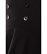 Черна клоширана пола с декоративни копчета Mena-4 снимка