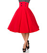 Червена пола с декоративни копчета Adel-0 снимка