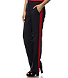 Черен дамски панталон с червен кант-3 снимка