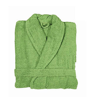 Зелен халат за баня от памук снимка