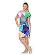 Многоцветна рокля с фигурални мотиви Klara-0 снимка