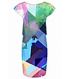 Многоцветна рокля с фигурални мотиви Klara-1 снимка