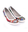Многоцветни дамски кожени обувки тип мозайка Paloma-1 снимка