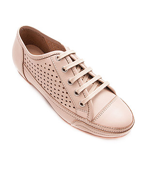 Дамски бежови обувки от естествена кожа Imena снимка