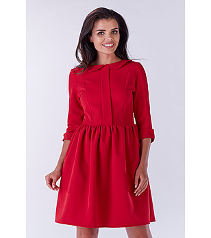 Червена рокля с яка Eleonor снимка