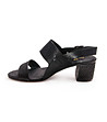 Черни дамски сандали от естествена кожа Nela-3 снимка