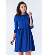 Синя рокля с яка Eleonor-0 снимка