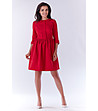 Червена рокля с яка Eleonor-3 снимка