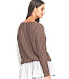 Дамски пуловер в цвят капучино Gisele-1 снимка